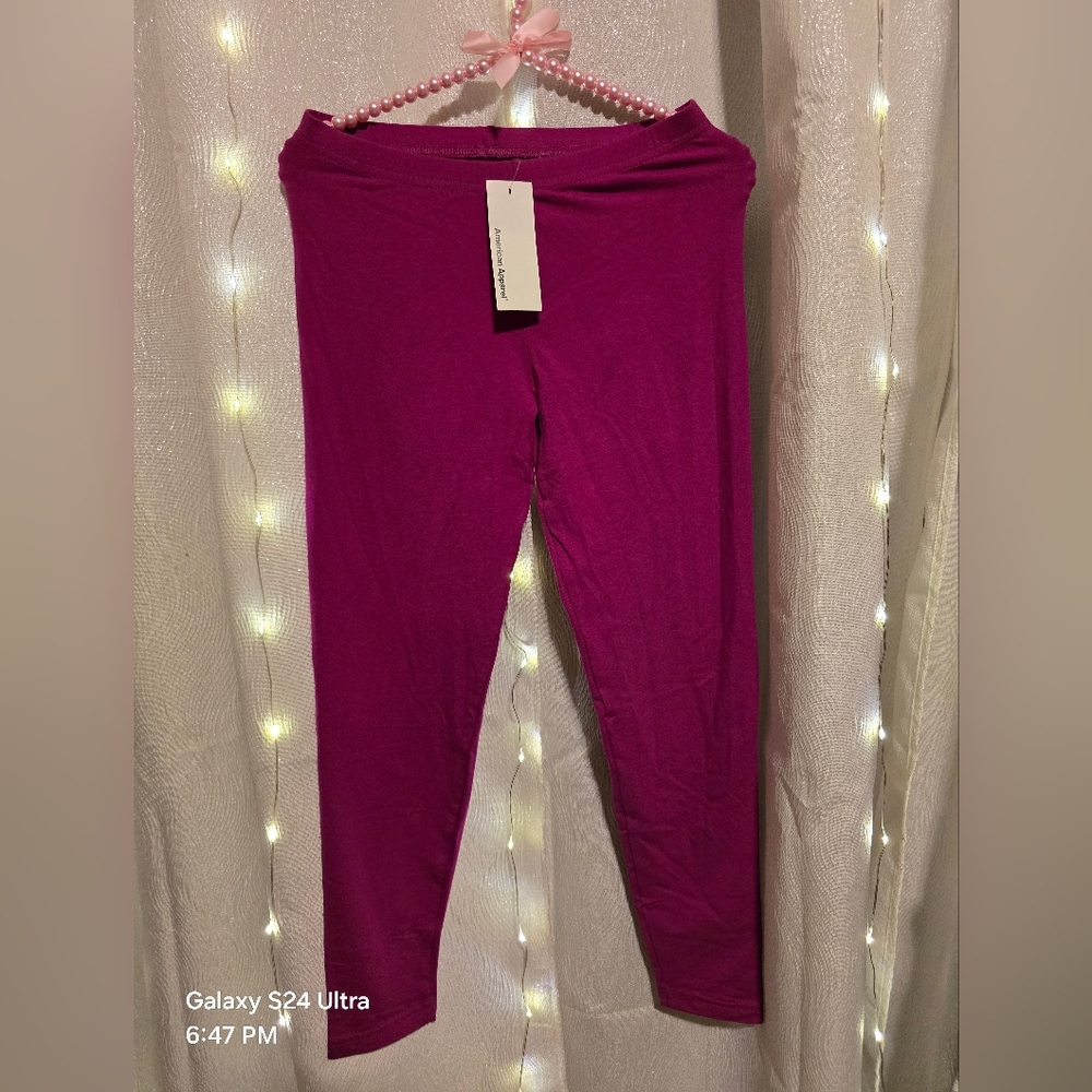 American Apparel Magenta Leggings